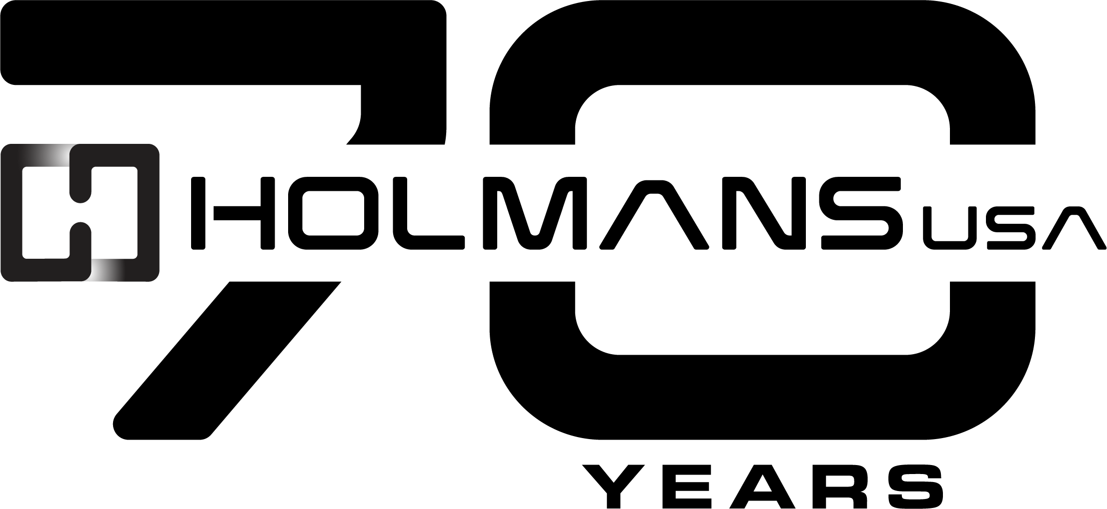 Holmans 70th Logo